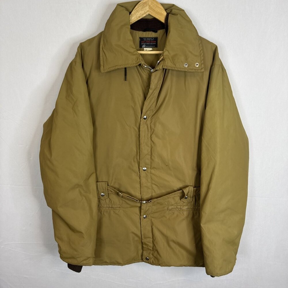 Vintage 70s 80s David S.‎ Reid 100% Down Parka Jacket Brown Nylon M Canada